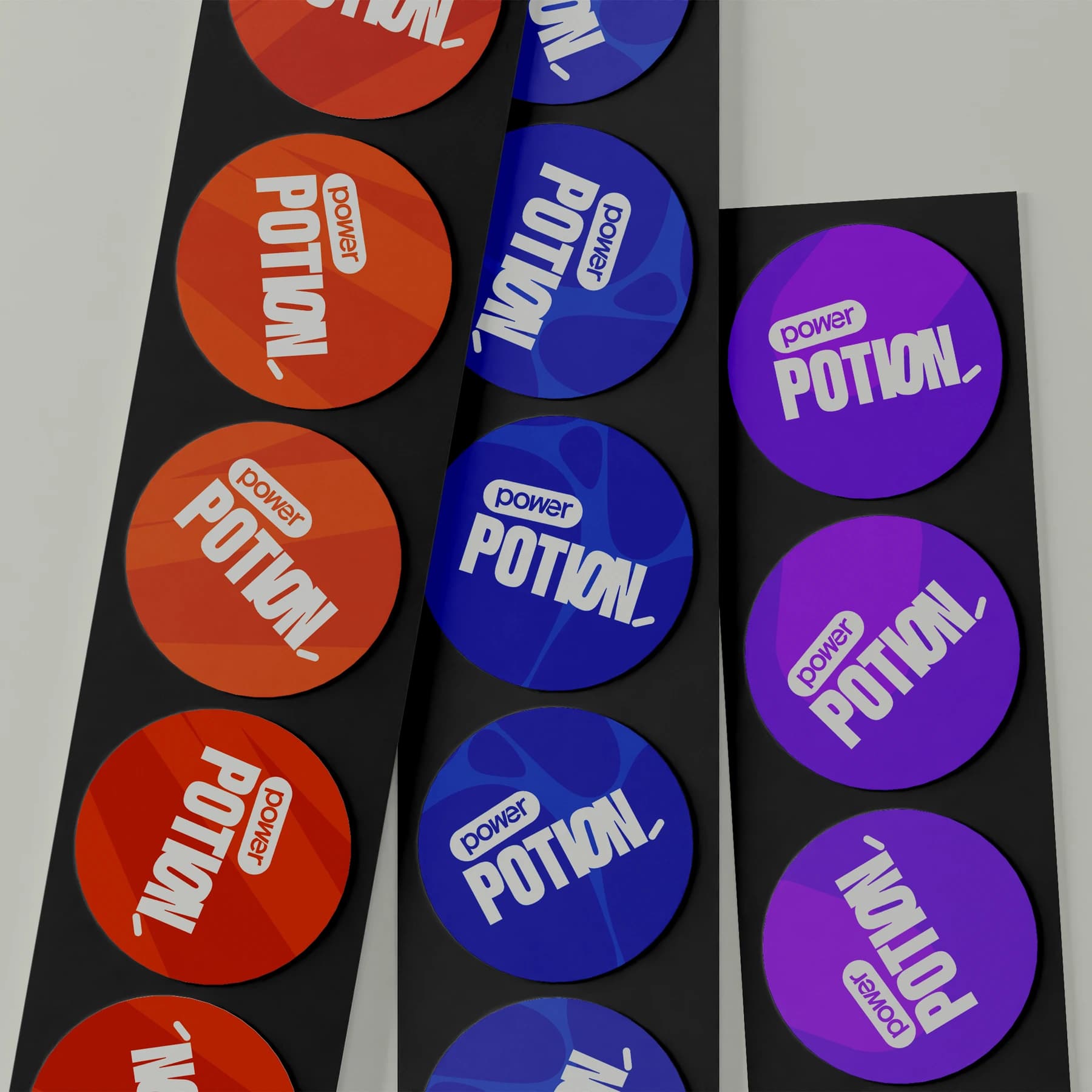 Identité visuelle pour l'entreprise de compléments alimentaires Power Potion