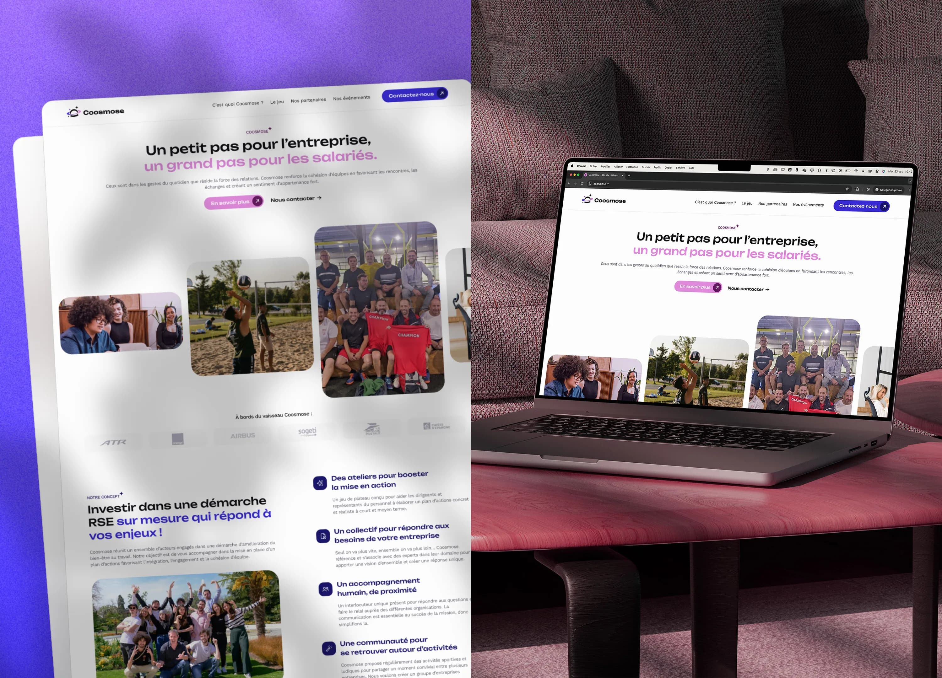 Projet de refonte web pour la startup Coosmose